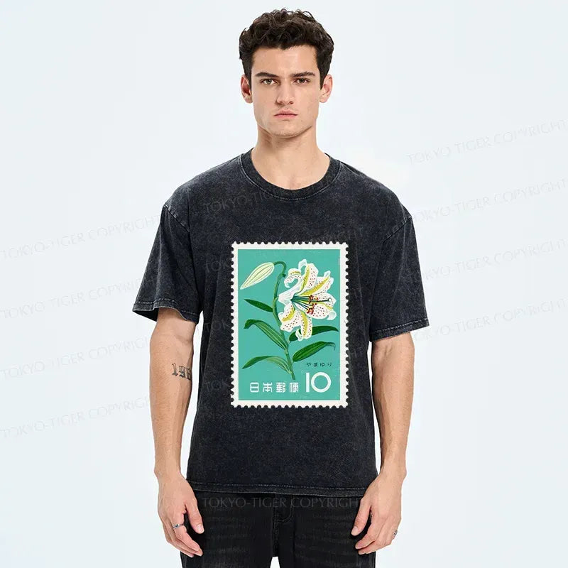 Unisex Japanese Stamp T-Shirt with Free Shipping