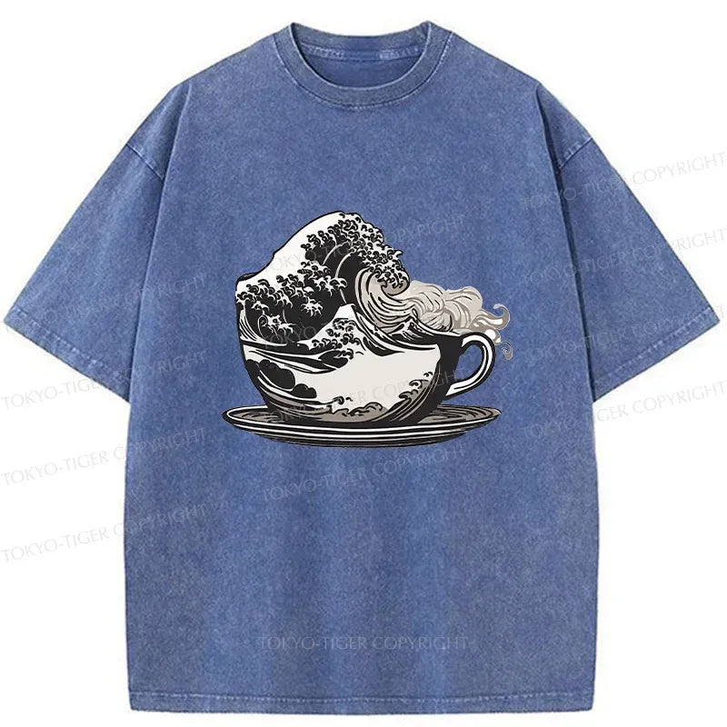 Vintage Japanese Coffee Wave T-Shirt
