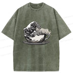 Kyoto Lion Washed T-Shirt for Casual