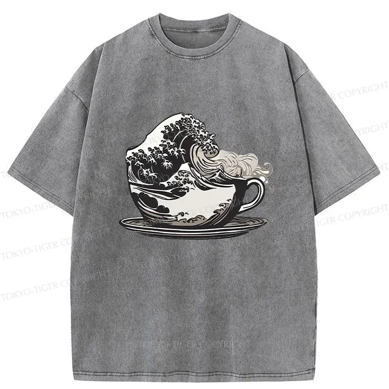 Kyoto Lion Washed T-Shirt for Casual