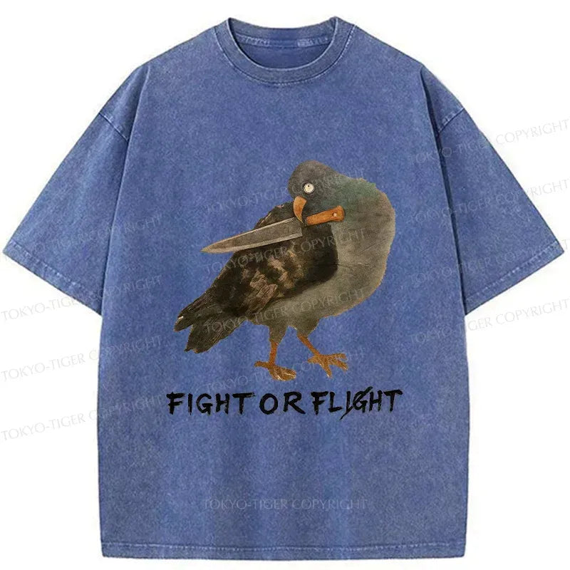 Kyoto-Lion Rebellious Pigeon Washed T-Shirt