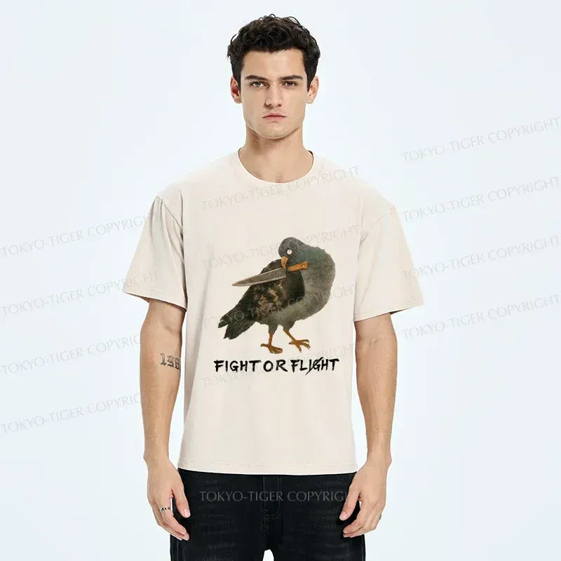 Japanese Vintage Washed T-Shirt for Daily Wear