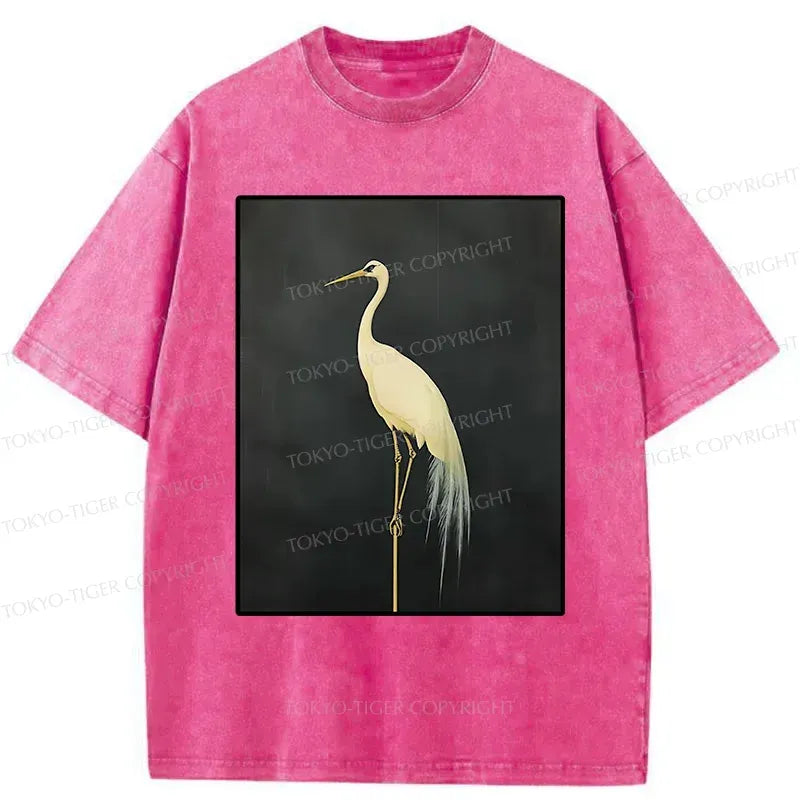 Washed ukiyo-e t-shirt for streetwear