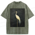 Washed ukiyo-e t-shirt for streetwear