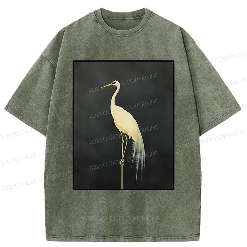Washed ukiyo-e t-shirt for streetwear