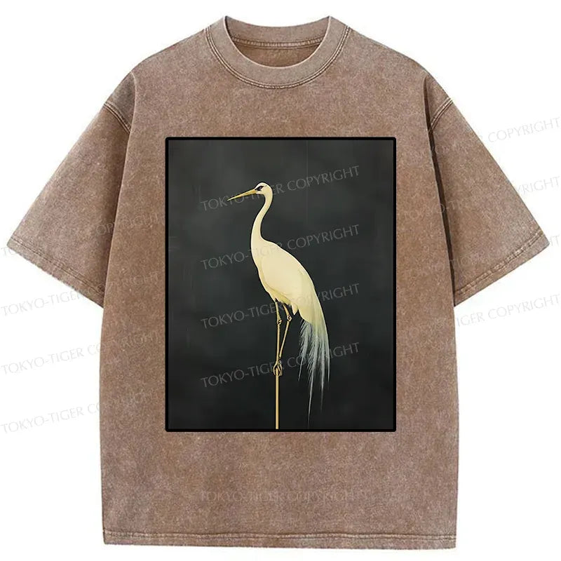 Washed ukiyo-e t-shirt for streetwear