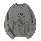 Kyoto-Lion People In Danger Washed Sweatshirt