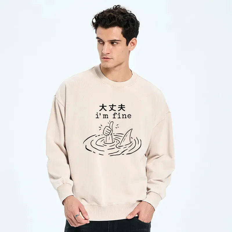 Kyoto Lion Washed Sweatshirt for Street Style