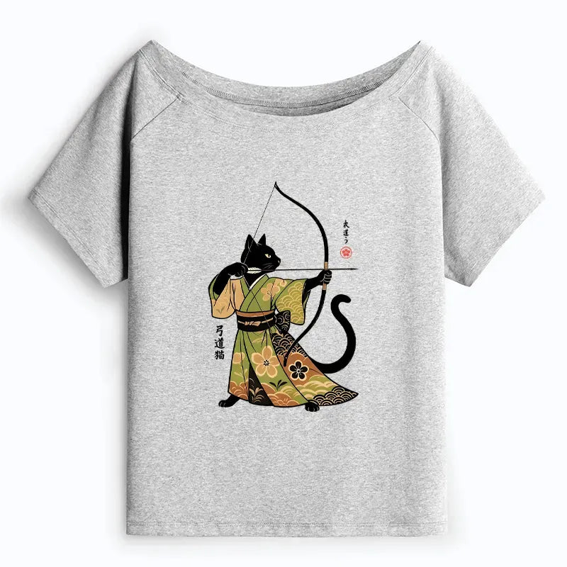 Japanese Vintage Cat Archery Tee