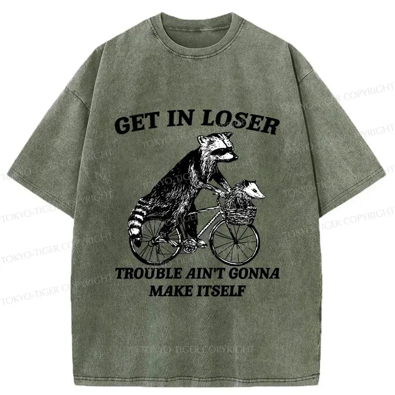 Japanese Vintage Raccoon Tee for Daily Wear