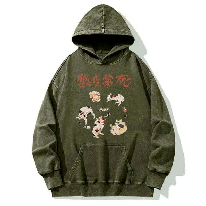 Vintage Cat Hoodie for Daily Wear