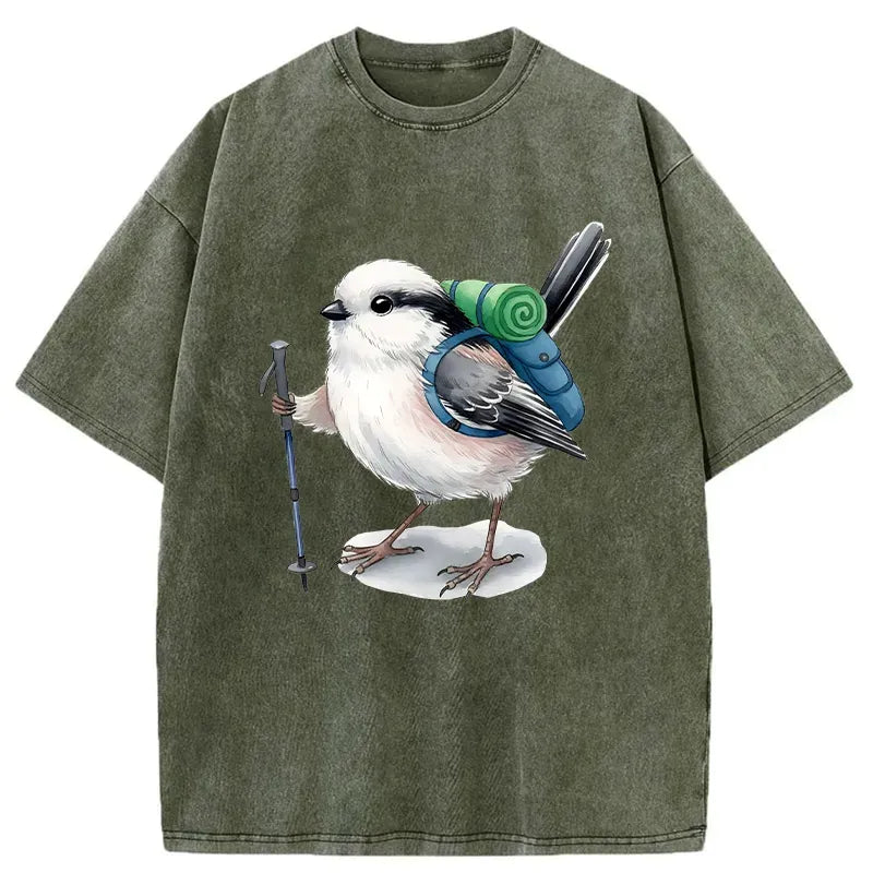 Kyoto-Lion Traveling Titmouse Washed T-Shirt