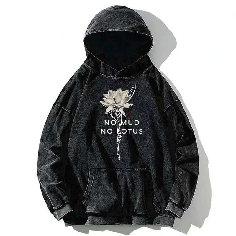 Washed Lotus Hoodie Free Shipping