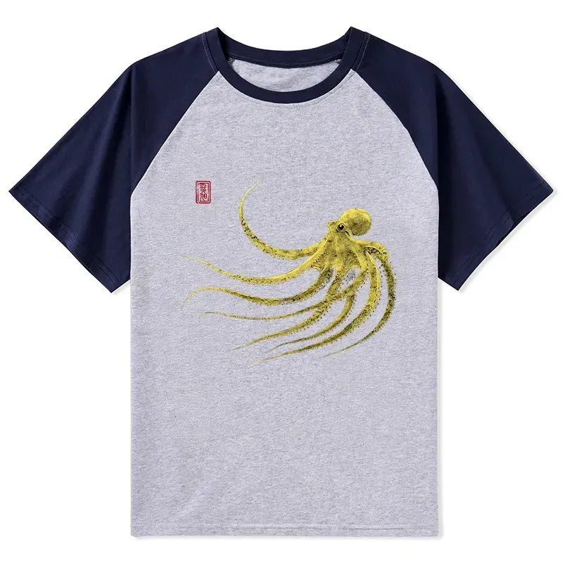 Japanese Vintage Octopus Tee for Daily Wear