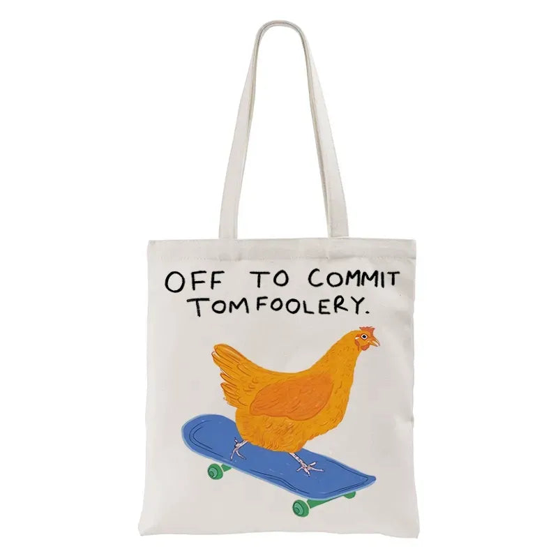 Kyoto-Lion Chicken Was About To Do Something Bad Tote Bag
