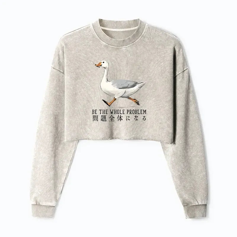 vintage style crop sweatshirt gift for her
