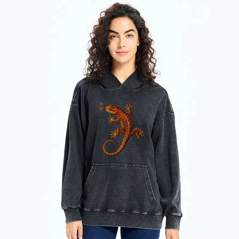 Funny Washed Hoodie for Streetwear