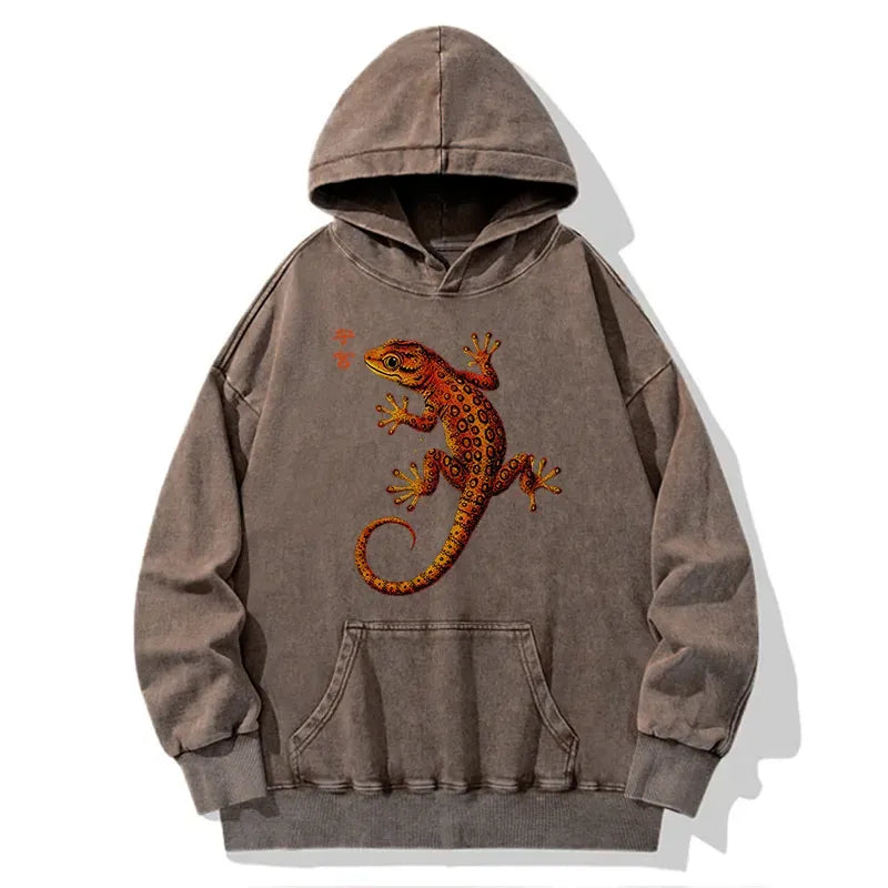 Retro Gecko Hoodie for Daily Wear