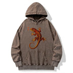 Retro Gecko Hoodie for Daily Wear