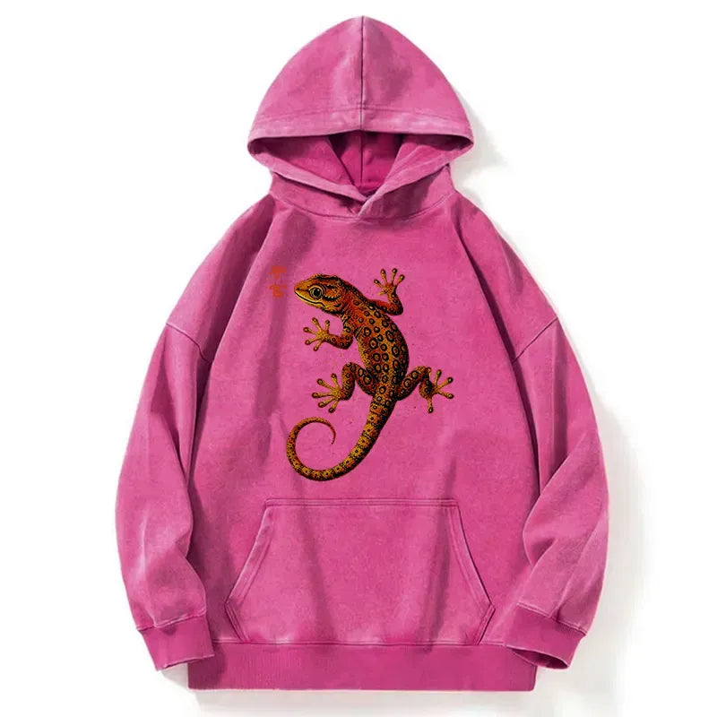 Retro Gecko Hoodie for Daily Wear