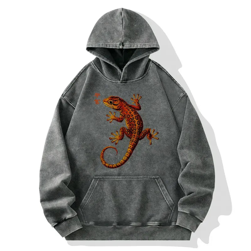 Retro Gecko Hoodie for Daily Wear