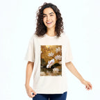 Kyoto-Lion Oriental Rabbit Pond Scene Washed T-Shirt