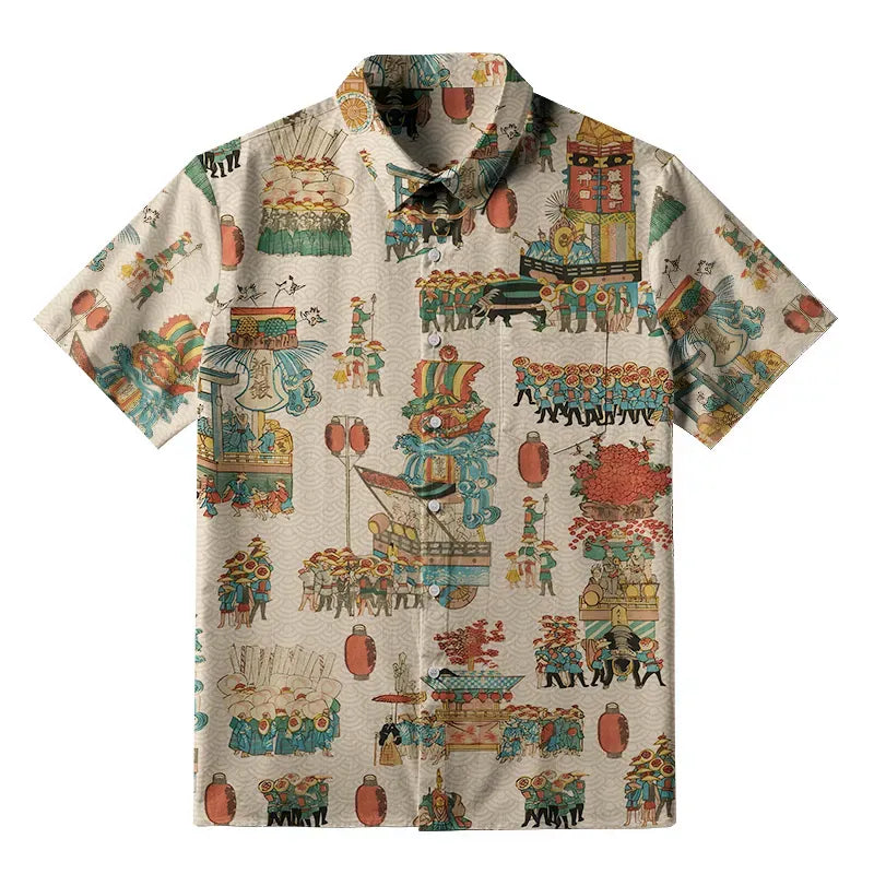 Kyoto-Lion Traditional Celebrations Button-up Shirt