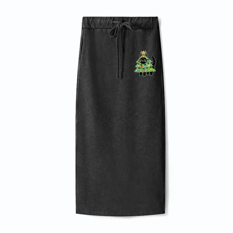 Washed Terry Skirt with Free Shipping