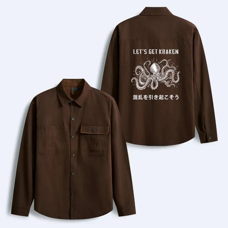 Funny Octopus Corduroy Jacket for Men