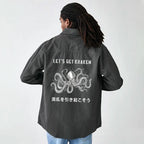 Funny Octopus Corduroy Jacket for Men