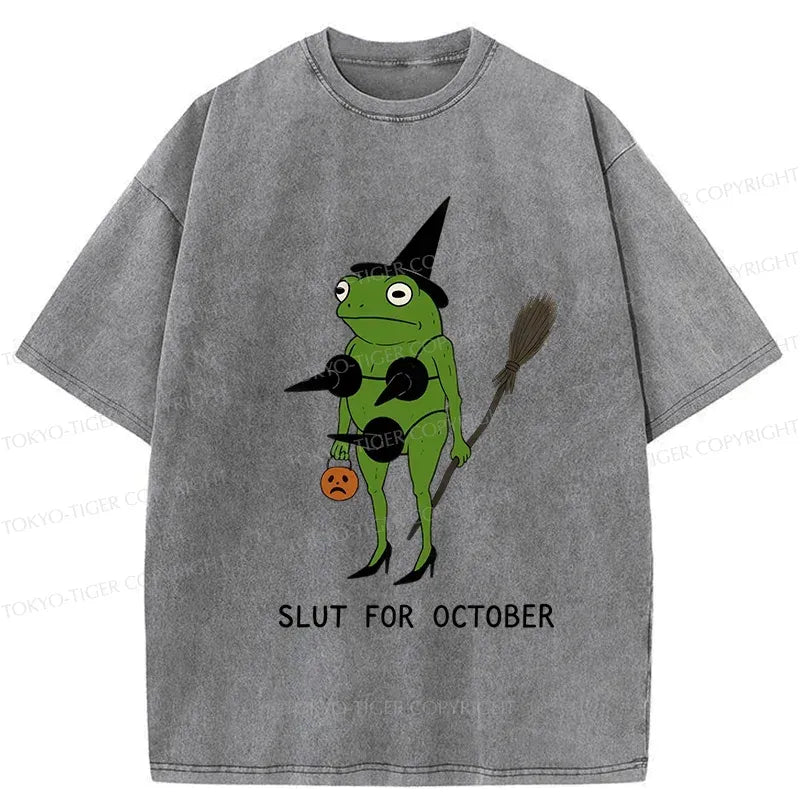 Washed Cotton T-Shirt for Summer
