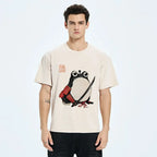 Kyoto-Lion Silly Samurai Frog Washed T-Shirt