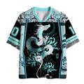 Kyoto-Lion Lunar Dragon Bloom Mesh Jersey