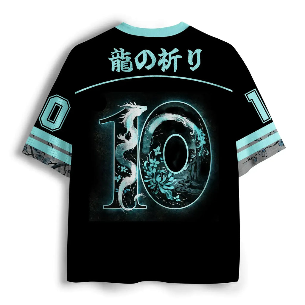 Breathable Japanese Dragon Mesh Jersey for Fitness