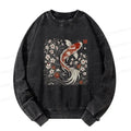Kyoto-Lion Vintage Sakura And Koi Washed Sweatshirt