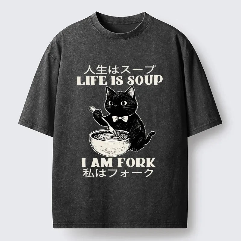 Japanese Streetwear Cat T-Shirt