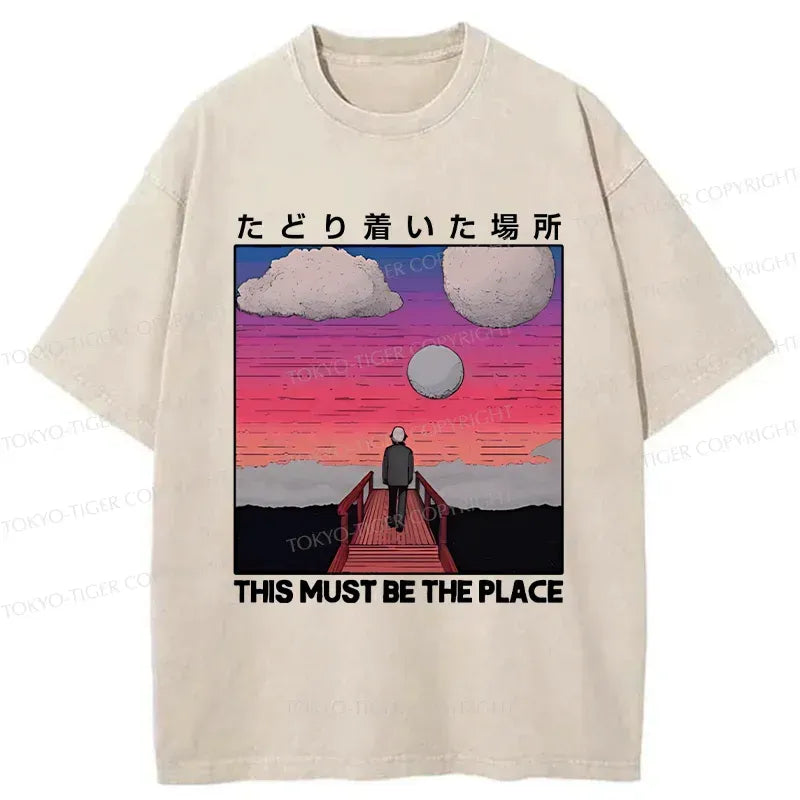 Japanese Vintage Washed T-Shirt for Daily Wear