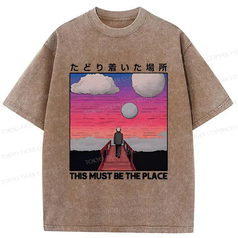 Japanese Vintage Washed T-Shirt for Daily Wear