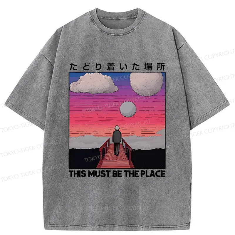 Japanese Vintage Washed T-Shirt for Daily Wear