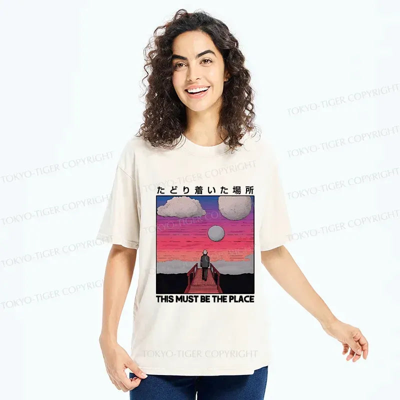 Japanese Vintage Washed T-Shirt for Daily Wear