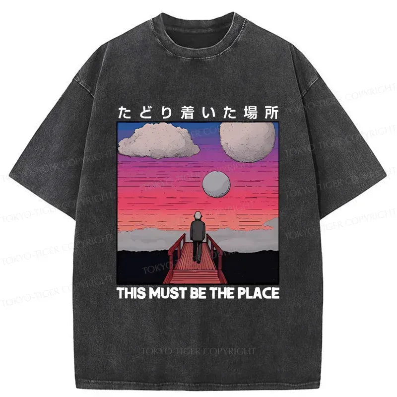 Japanese Vintage Washed T-Shirt for Daily Wear