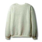 Kyoto-Lion Black Cat Drinking Coffee Waffle Sweatshirt