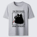 Kyoto-Lion Black Cat Holds Knife Disagrees Classic T-Shirt