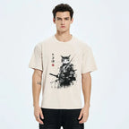 premium Japanese streetwear cat t-shirt