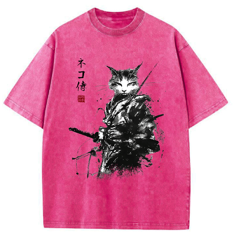 premium Japanese streetwear cat t-shirt