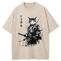 premium Japanese streetwear cat t-shirt