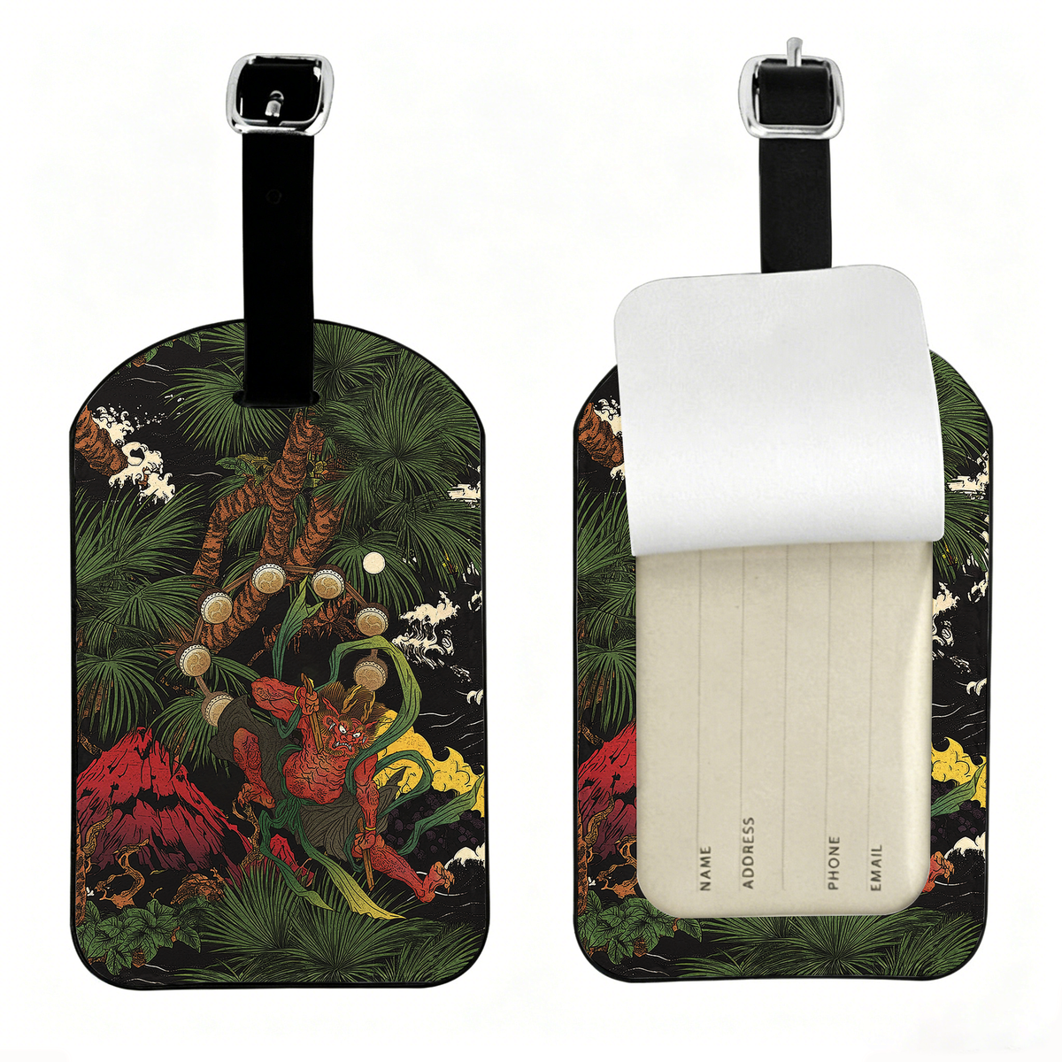 Kyoto-Lion Japanese Yokai Luggage Tag