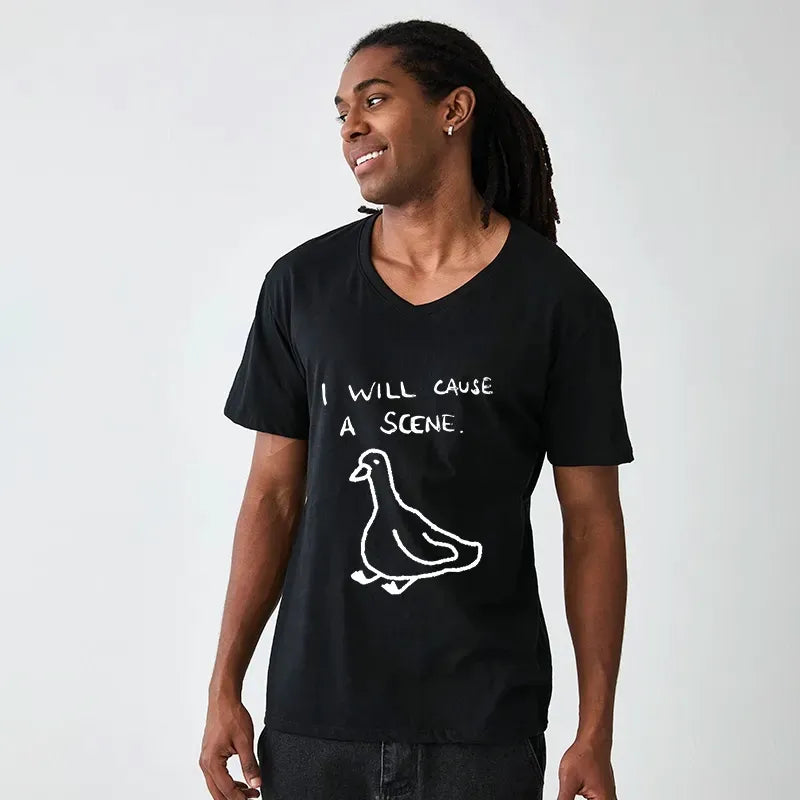 Stupid Goose Japan Retro V-Neck T-Shirt