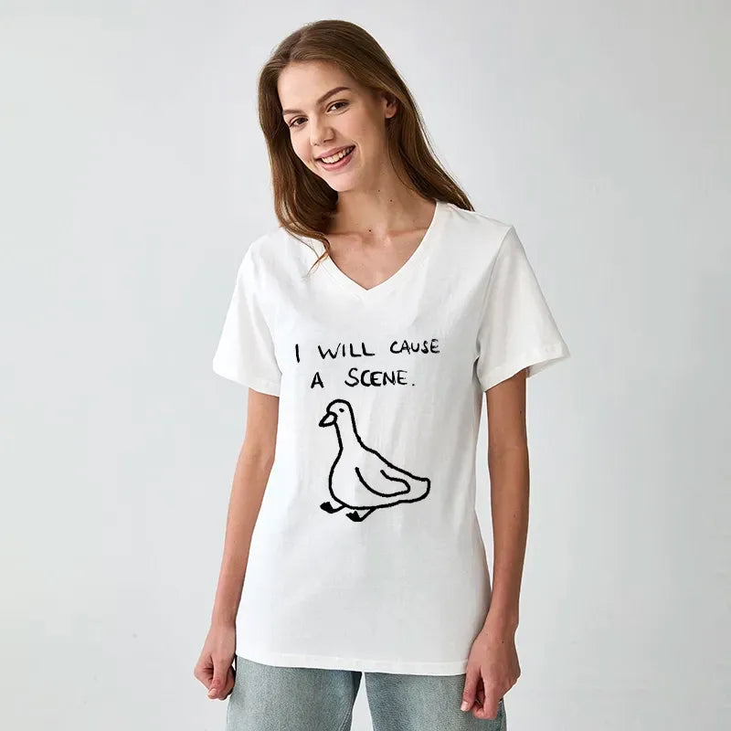 Funny Japan Retro V-Neck T-Shirt