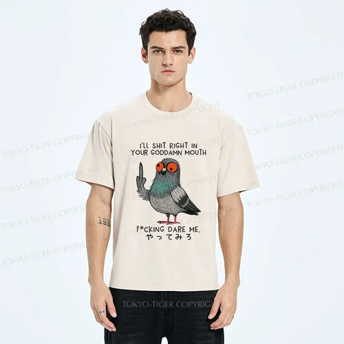 Angry Pigeon Washed T-Shirt Best Seller